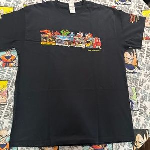 Vintage 90s Capcom Street Fighter Anniversary Game Promo T Shirt XL Mens Black